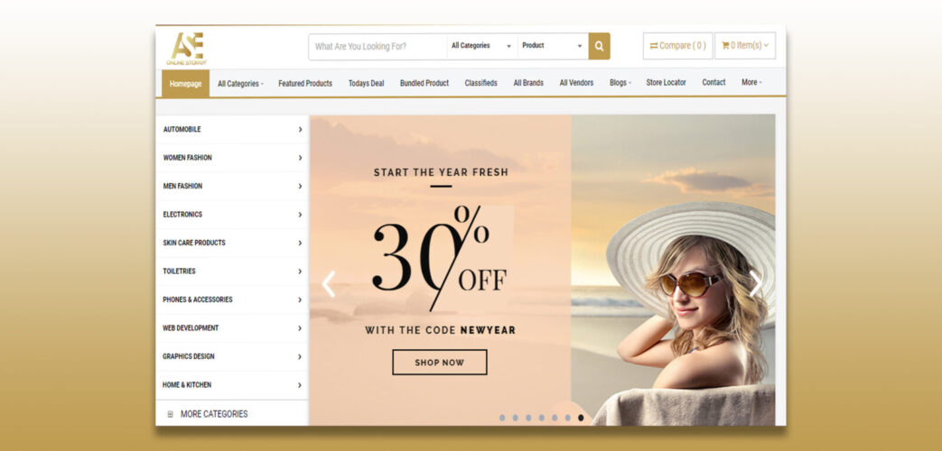 Ecommerce Website Development For ASE Online Store